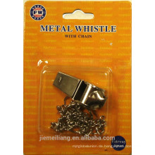 JML Promotion Metallpfeife / Mini Metal Pfeife mit Kette